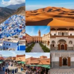 Panoramic view of beautiful places in Morocco.