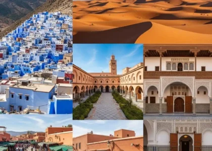 Panoramic view of beautiful places in Morocco.